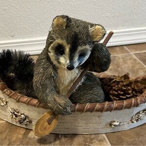 Pier 1 Woodland Critter Raccoon Canoe